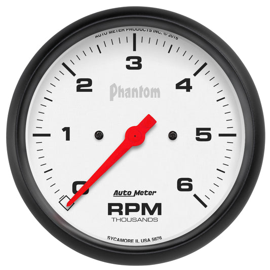 5 In. IN-DASH TACHOMETER 0-6000 RPM PHANTOM