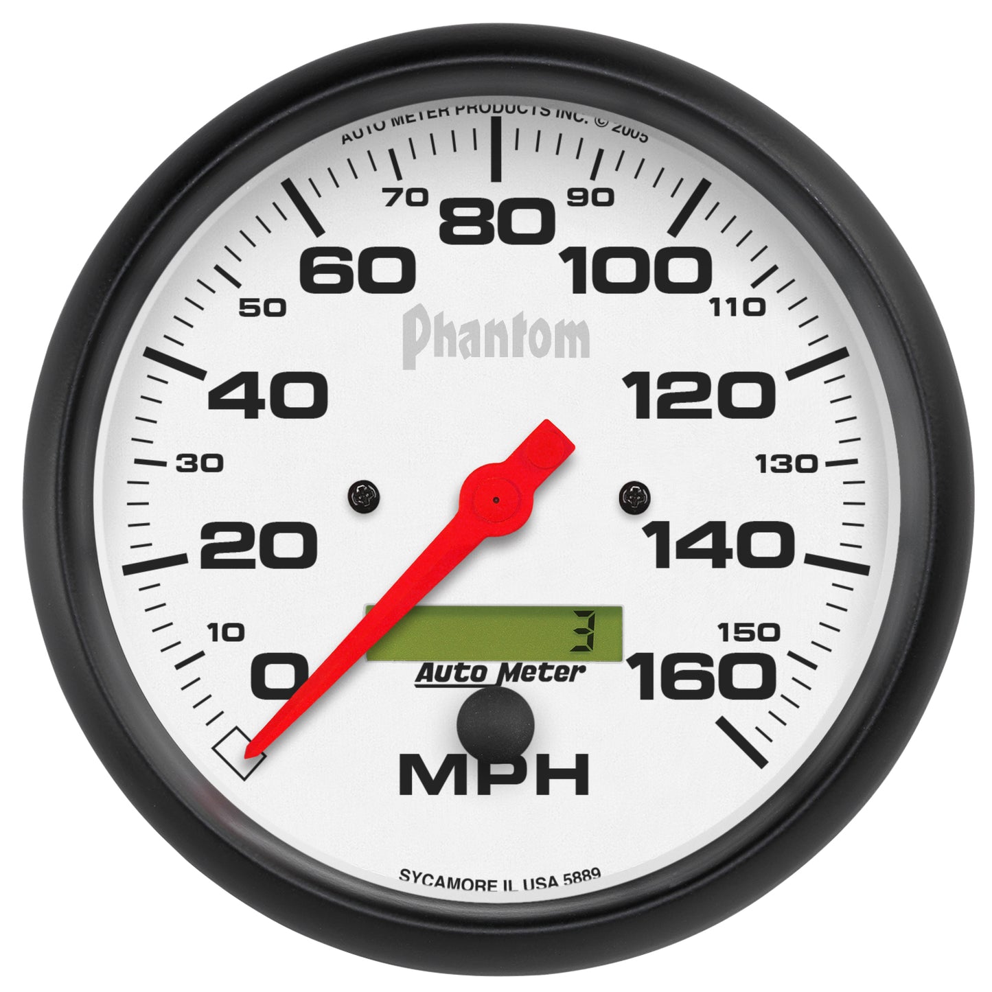 5 In. SPEEDOMETER 0-160 MPH PHANTOM