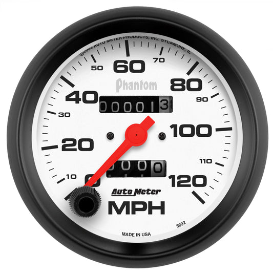 3-3/8 In. SPEEDOMETER 0-120 MPH PHANTOM