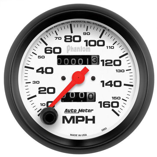 3-3/8 In. SPEEDOMETER 0-160 MPH PHANTOM