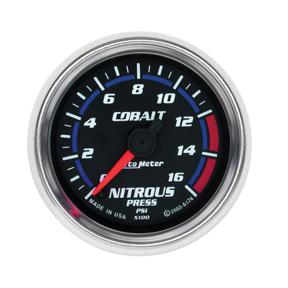 2-1/16 In. NITROUS PRESSURE 0-1600 PSI COBALT