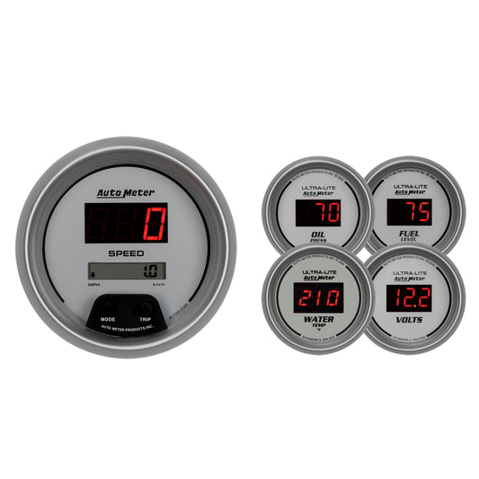 5 PC. GAUGE KIT 3-3/8 In. & 2-1/16 In.  ULTRA-LITE DIGITAL