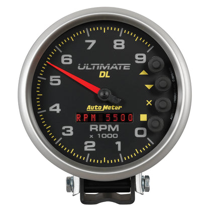 5 In. TACHOMETER 0-9000 RPM PEDESTAL ULTIMATE DL PLAYBACK BLACK