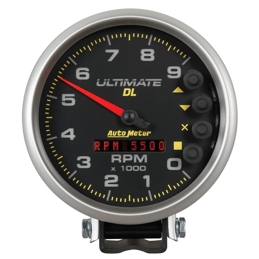 5 In. TACHOMETER 0-9000 RPM PEDESTAL ULTIMATE DL PLAYBACK BLACK