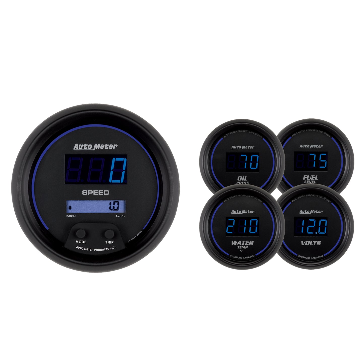 5 PC. GAUGE KIT 3-3/8 In. & 2-1/16 In.  COBALT DIGITAL