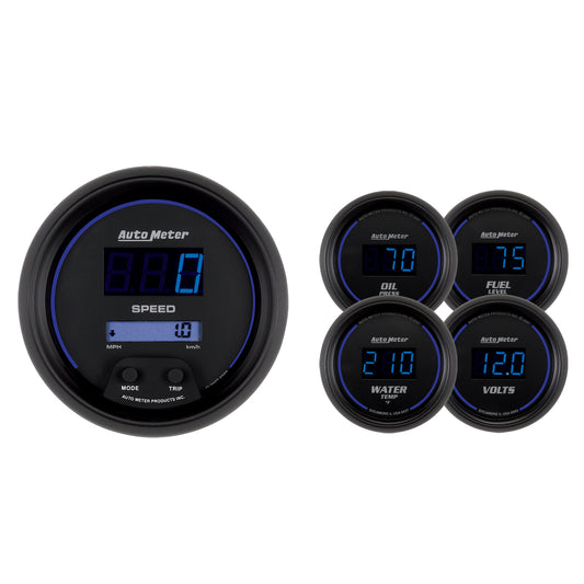 5 PC. GAUGE KIT 3-3/8 In. & 2-1/16 In.  COBALT DIGITAL
