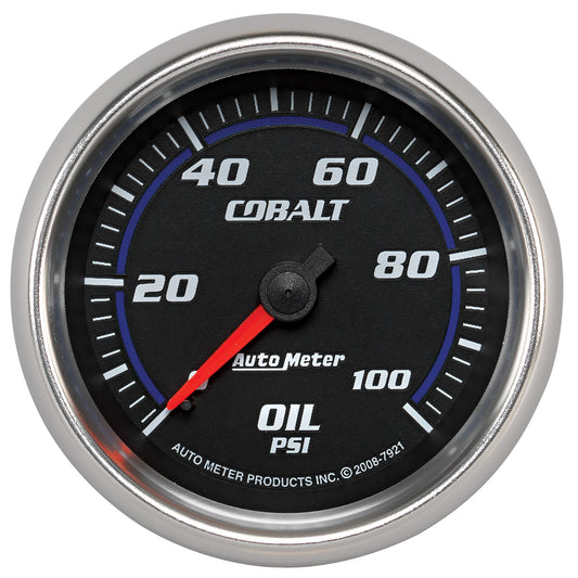 2-5/8 In. OIL PRESSURE 0-100 PSI COBALT
