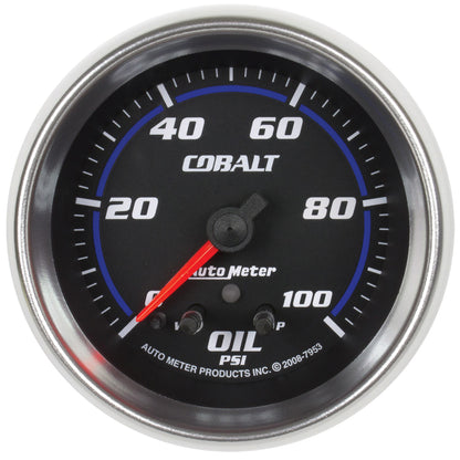 2-5/8 In. OIL PRESSURE 0-100 PSI COBALT