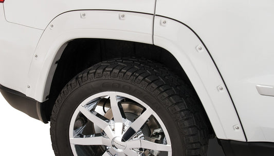 Bushwacker 10076-02 Black Pocket/Rivet Style Smooth Finish Rear Fender Flares For 2011-2016 Jeep Grand Cherokee (Excludes SRT8)