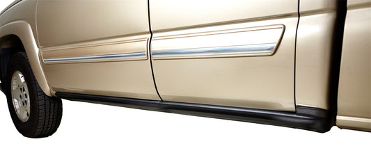 Bushwacker 14079 Black Trail Armor Rocker Panel And Sill Plate Covers For 07-13 Silverado/Sierra 1500; 07-14 Silverado/Sierra HD; Extended Cab Pair
