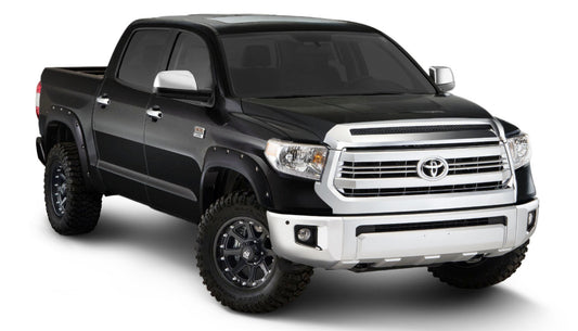 Bushwacker 30918-33 Pocket/Rivet Style Color Matched Black 4-Piece Fender Flare Set For 2016-2018 Toyota Tundra