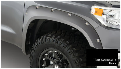 Bushwacker 30918-33 Pocket/Rivet Style Color Matched Black 4-Piece Fender Flare Set For 2016-2018 Toyota Tundra