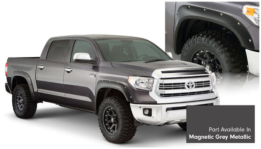 Bushwacker 30918-63 Pocket/Rivet Style Color Matched Magnetic Grey Metallic 4-Piece Fender Flare Set For 2017-2021 Toyota Tundra Must Remove Mudflaps
