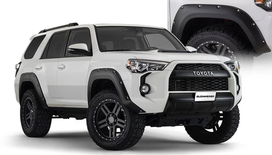 Bushwacker 30925-02 Black Pocket/Rivet Style Smooth Finish 4-Piece Fender Flare Set For 22-23 Toyota Tundra