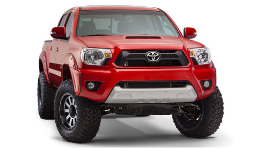 Bushwacker 31927-02 Black Pocket/Rivet Style Smooth Finish 4-Piece Fender Flare Set For 2012-2015 Toyota Tacoma W/73.5 In. Bed