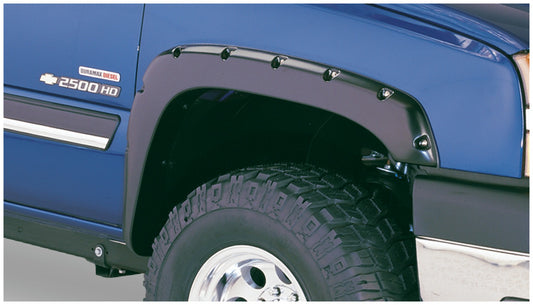 Bushwacker 40917-02 Black Pocket/Rivet Style Smooth Finish 4-Piece Fender Flare Set For 1999-2007 Silverado/Sierra Trucks (Check Application Guide)