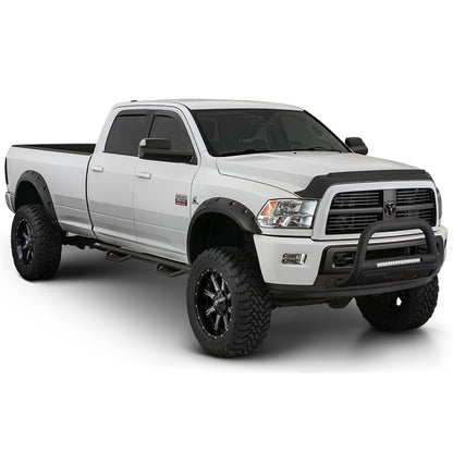 Bushwacker 40977-02 Black Max Coverage Pocket/Rivet Style Smooth Finish 4-Piece Fender Flare Set For 2014-2018 Chevrolet Silverado 1500; Fits 69.3 In. Bed