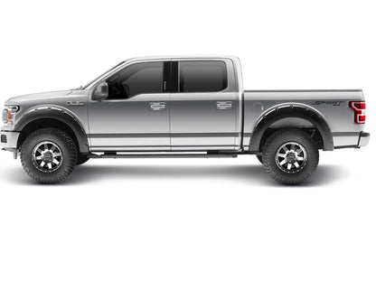 Bushwacker 20945-02 Black Pocket/Rivet Style Smooth Finish 4-Piece Fender Flare Set For 2018-2020 Ford F-150