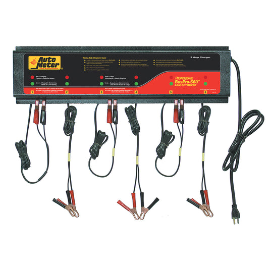 BUSPRO-660; AGM Optimized Smart Battery Charger - 6 Channel 120v 5 Amp
