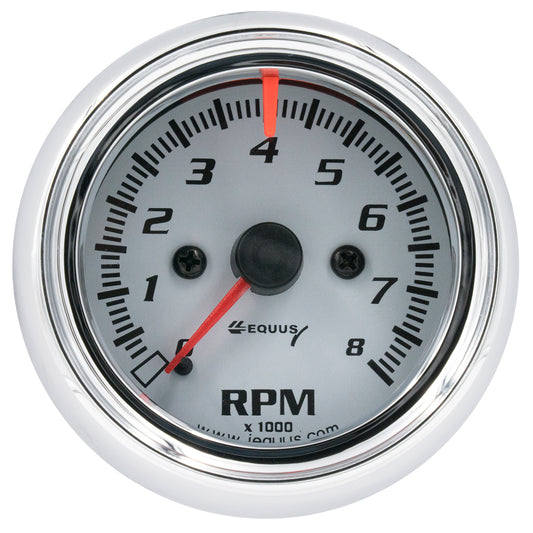 2-1/2 In. White Tachometer