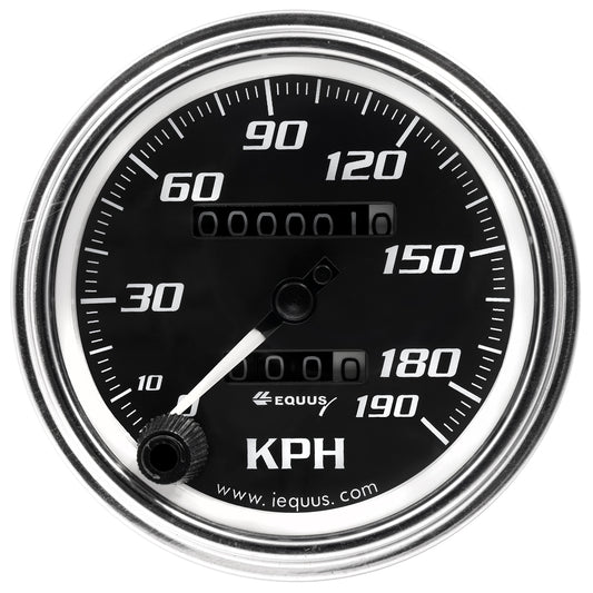 3-3/8 In. Chrome Mechanical KPH Speedometer