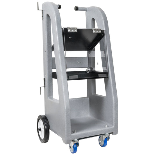 ES-11; Deluxe Equipment Stand With Front Casters And Bottom Compartment