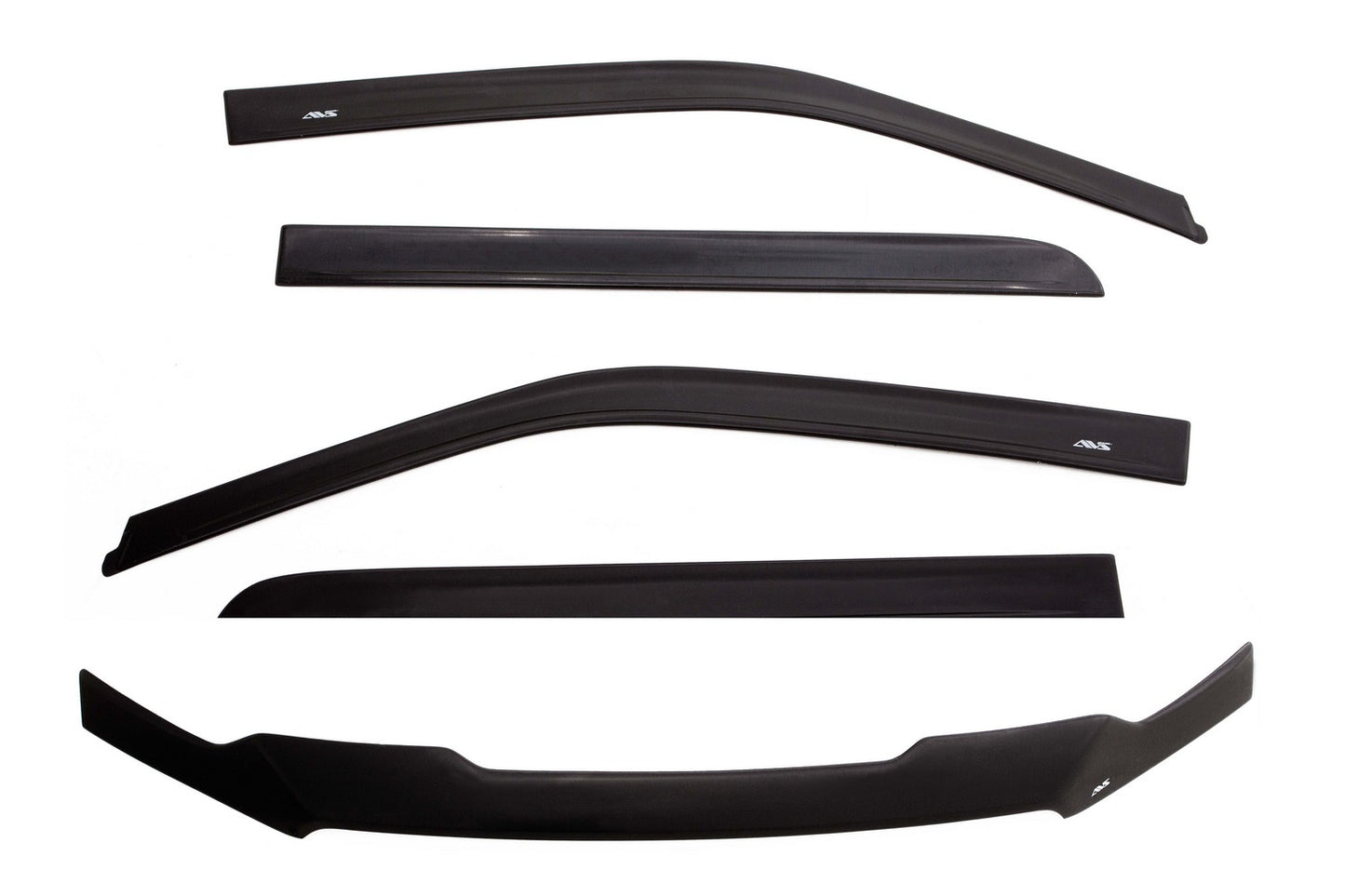 Auto Ventshade 56020060 Matte Finish Combo Kit For 2007-2018 Jeep Wrangler JK