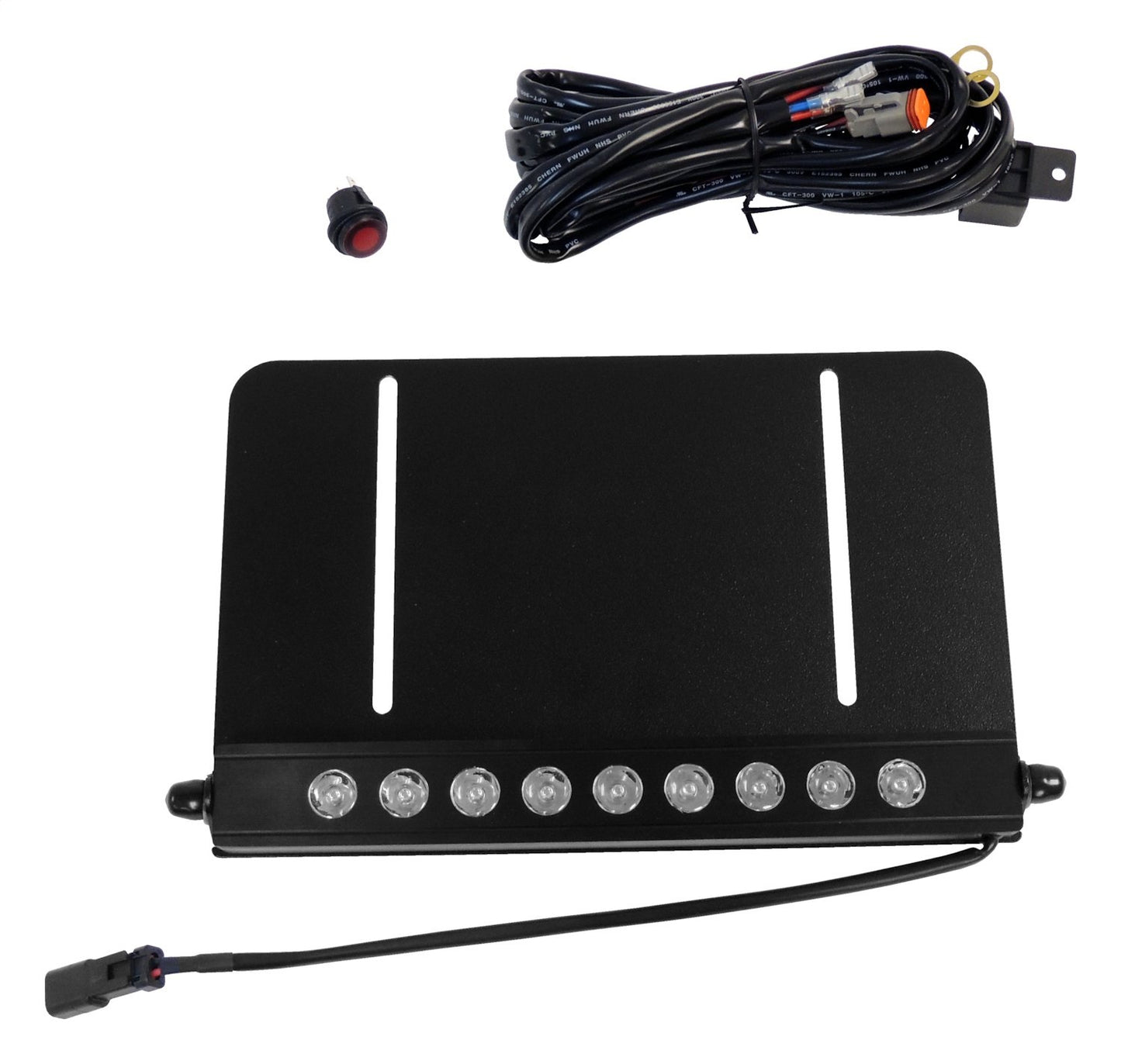 RT Off-Road - Metal Black LED Light Bar & License Plate Bracket Kit