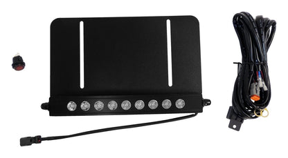 RT Off-Road - Metal Black LED Light Bar & License Plate Bracket Kit