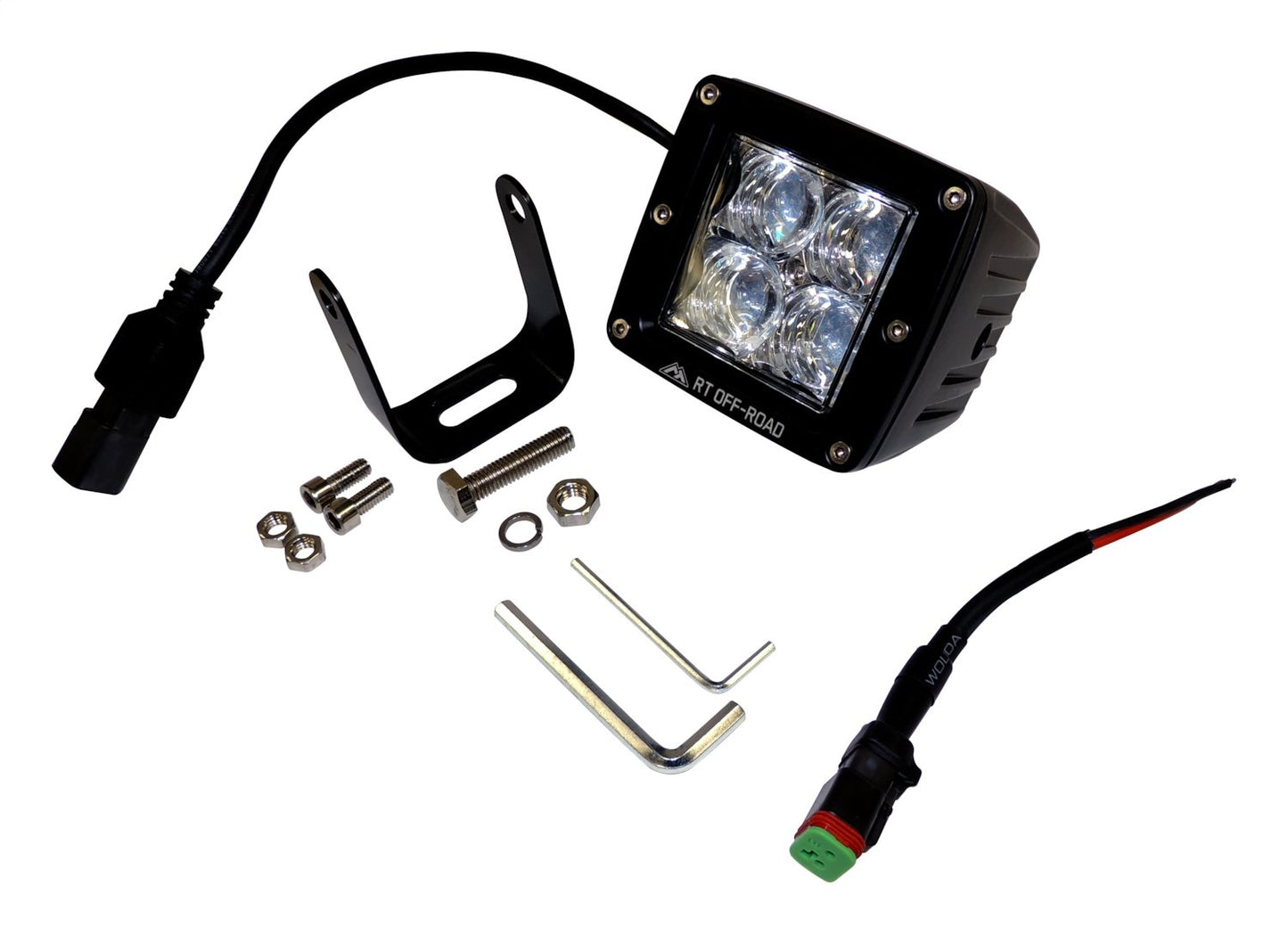 RT Off-Road - Aluminum Black LED Cube Spot Lamp