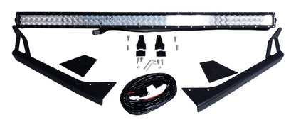 RT Off-Road 50in LED Light Bar And Windshield Bracket Kit For 76-95 Jeep CJ-7 CJ-8 And YJ