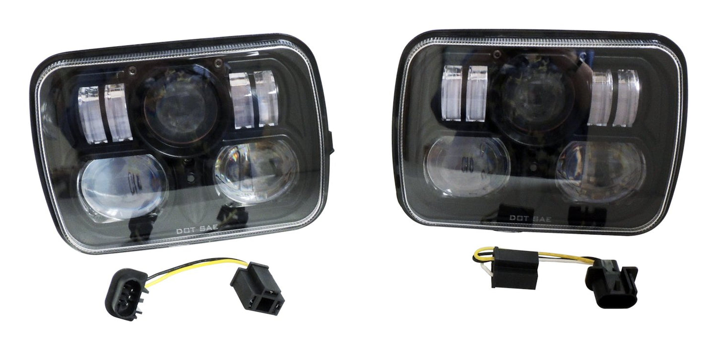 RT Off-Road LED Headlight Kit For 79-01 YJ Wrangler XJ Cherokee MJ Comanche & SJJ-Series
